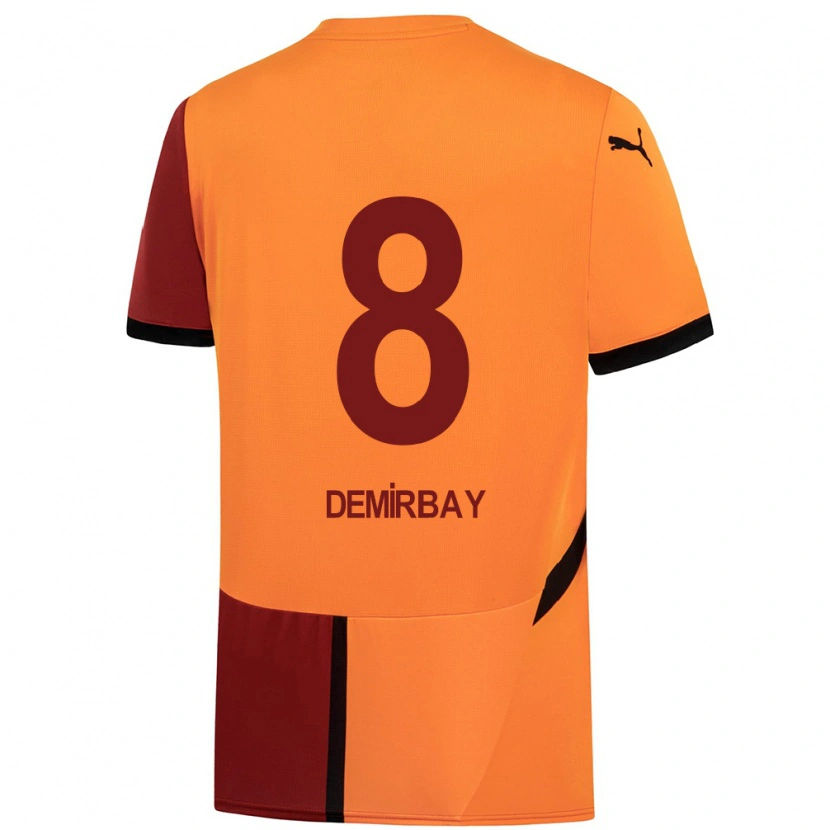 Danxen Børn Kerem Demirbay #8 Gul Rød Hjemmebane Spillertrøjer 2024/25 Trøje T-Shirt