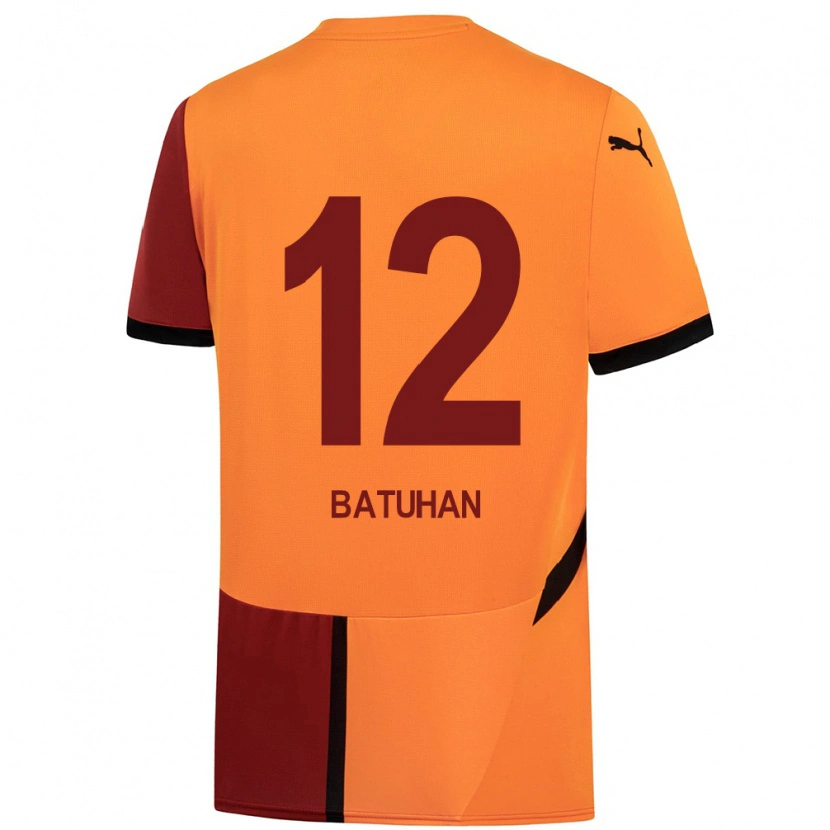 Danxen Børn Batuhan Şen #12 Gul Rød Hjemmebane Spillertrøjer 2024/25 Trøje T-Shirt