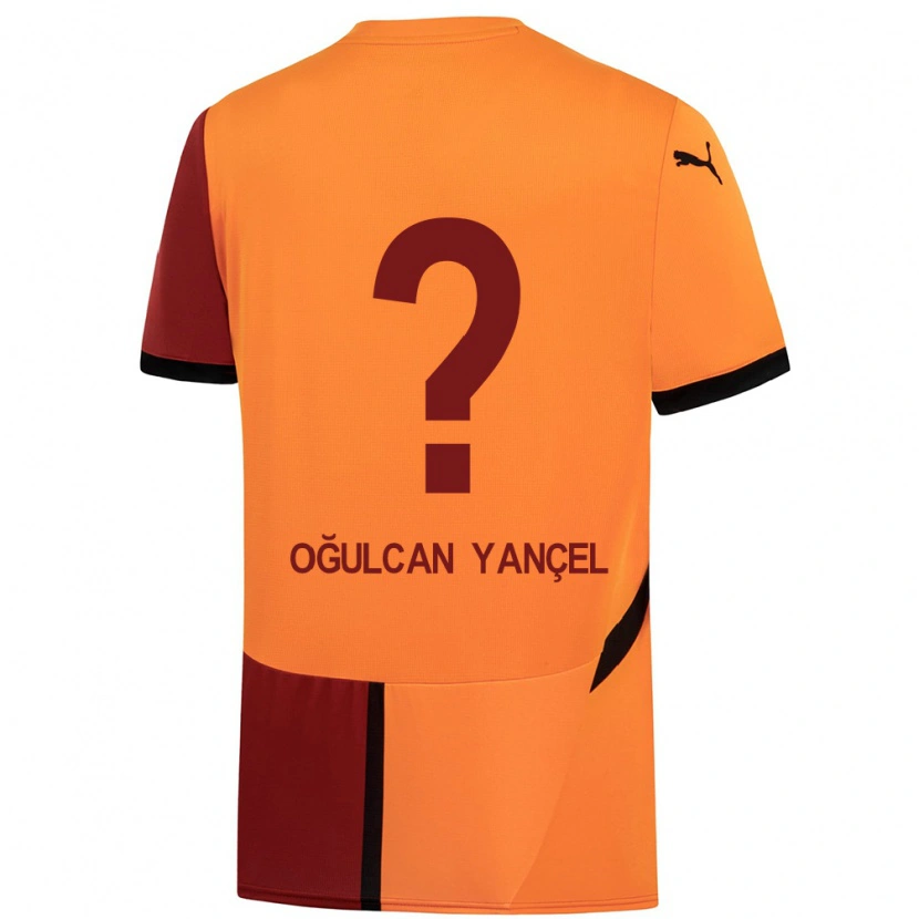 Danxen Børn Necati Oğulcan Yançel #0 Gul Rød Hjemmebane Spillertrøjer 2024/25 Trøje T-Shirt
