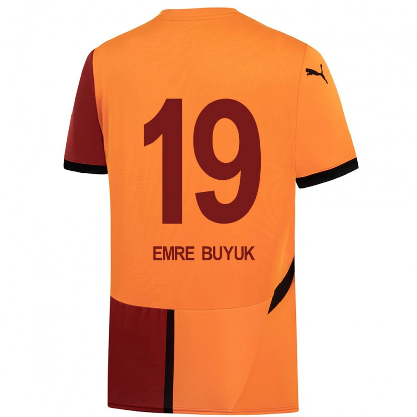 Danxen Børn Enes Emre Büyük #19 Gul Rød Hjemmebane Spillertrøjer 2024/25 Trøje T-Shirt