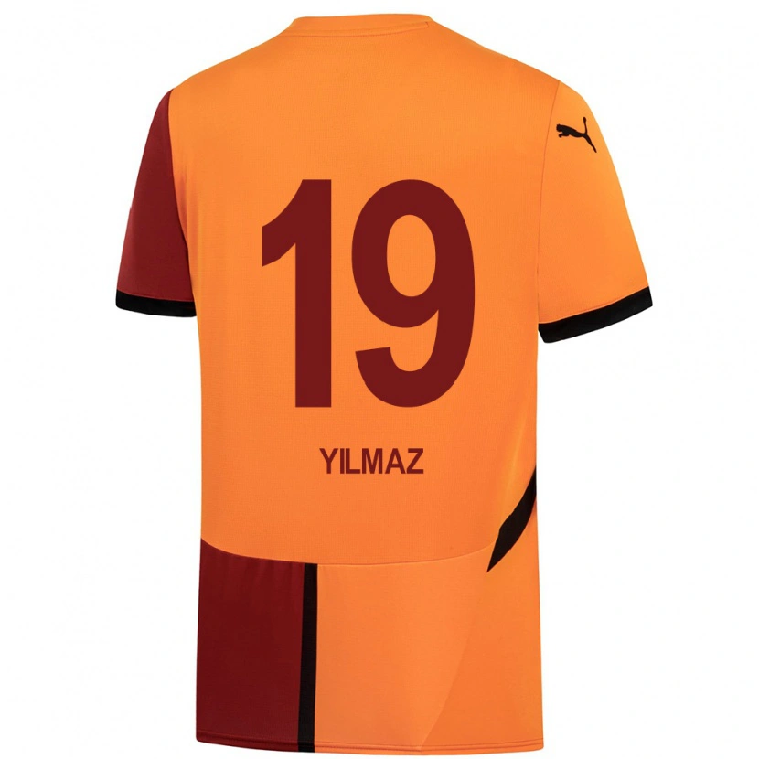 Danxen Børn Zehra Yılmaz #19 Gul Rød Hjemmebane Spillertrøjer 2024/25 Trøje T-Shirt