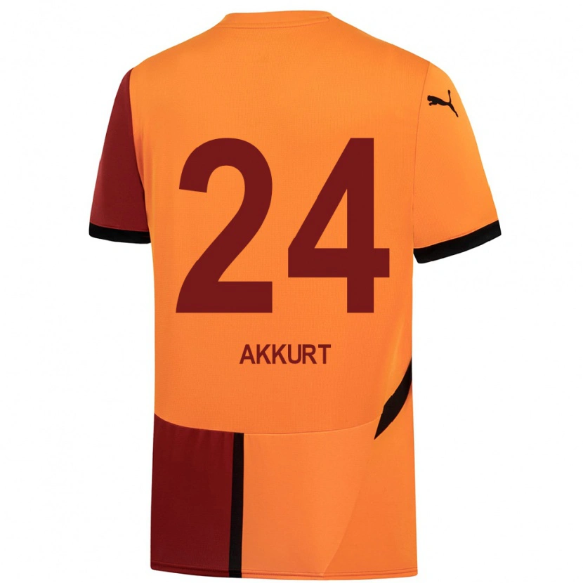 Danxen Børn Arzu Akkurt #24 Gul Rød Hjemmebane Spillertrøjer 2024/25 Trøje T-Shirt
