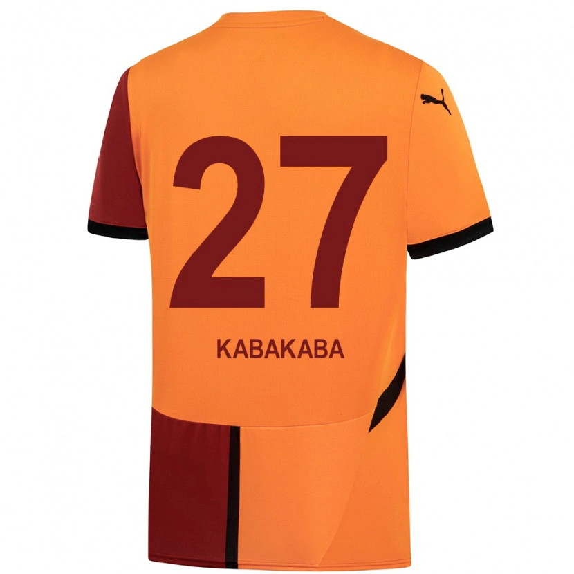Danxen Børn Naomie Kabakaba #27 Gul Rød Hjemmebane Spillertrøjer 2024/25 Trøje T-Shirt