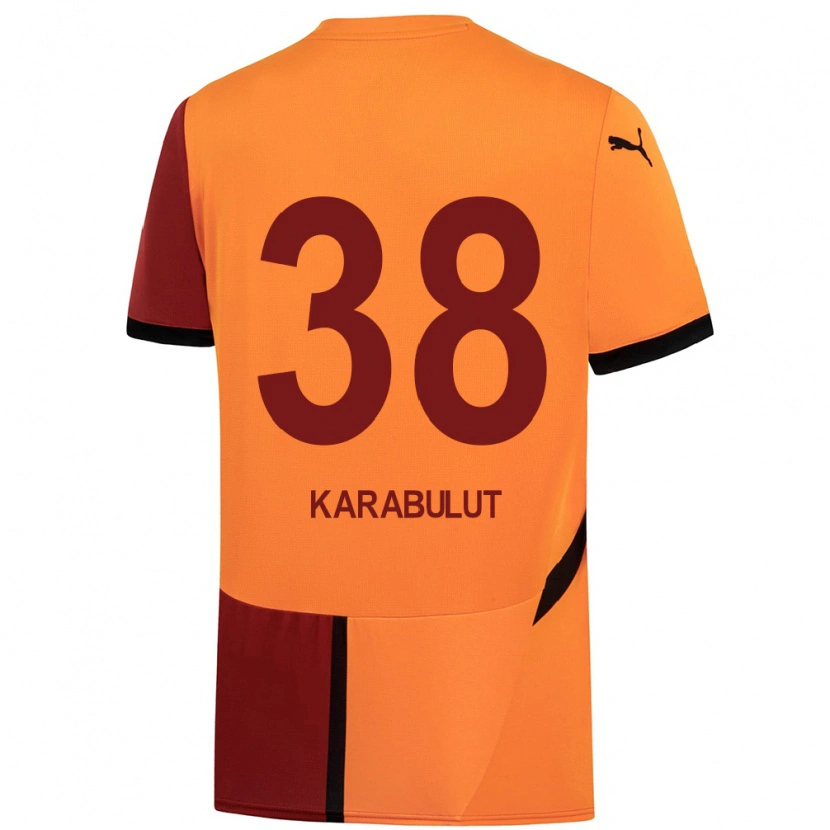 Danxen Børn Arzu Karabulut #38 Gul Rød Hjemmebane Spillertrøjer 2024/25 Trøje T-Shirt