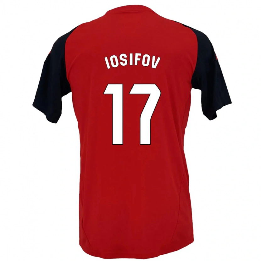 Danxen Børn Nikita Iosifov #17 Rød Sort Hjemmebane Spillertrøjer 2024/25 Trøje T-Shirt