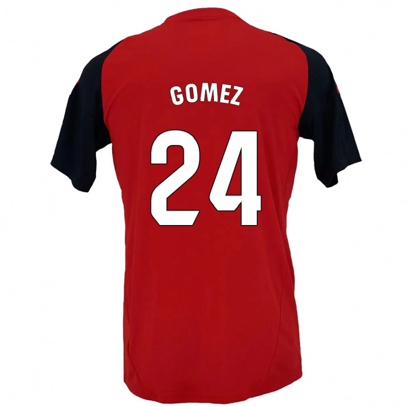 Danxen Børn Jonathan Gómez #24 Rød Sort Hjemmebane Spillertrøjer 2024/25 Trøje T-Shirt