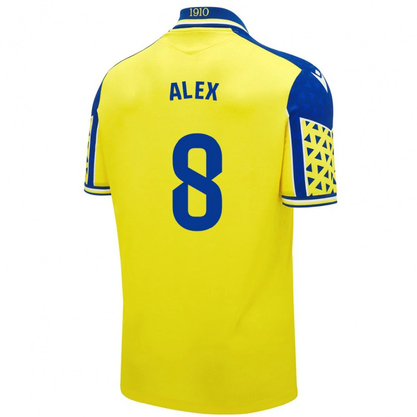 Danxen Børn Álex Fernández #8 Gul Blå Hjemmebane Spillertrøjer 2024/25 Trøje T-Shirt