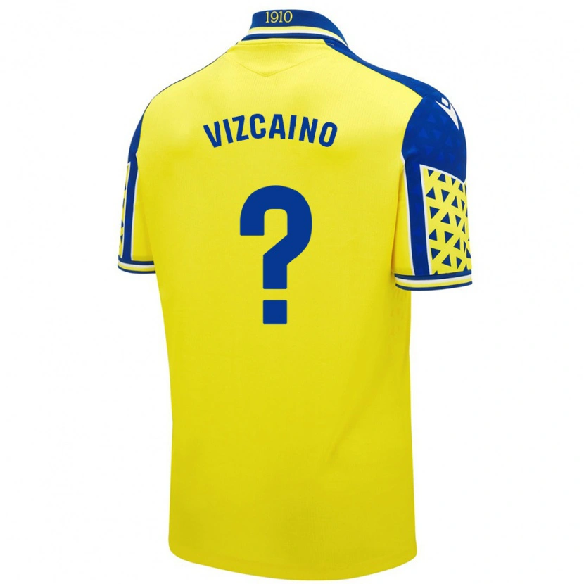 Danxen Børn Nacho Vizcaíno #0 Gul Blå Hjemmebane Spillertrøjer 2024/25 Trøje T-Shirt