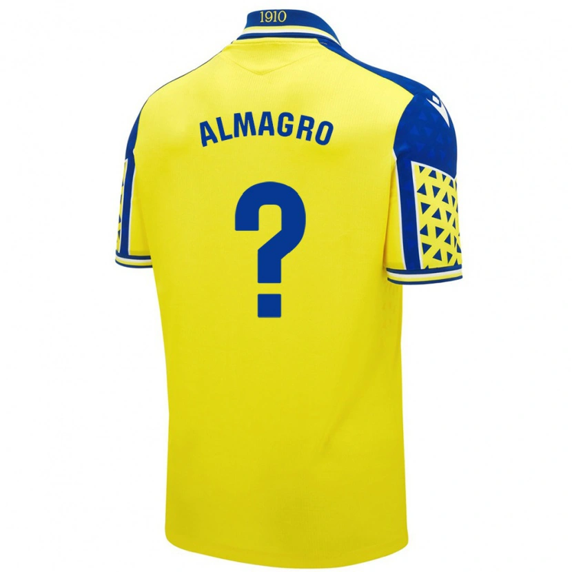Danxen Børn Samu Almagro #0 Gul Blå Hjemmebane Spillertrøjer 2024/25 Trøje T-Shirt