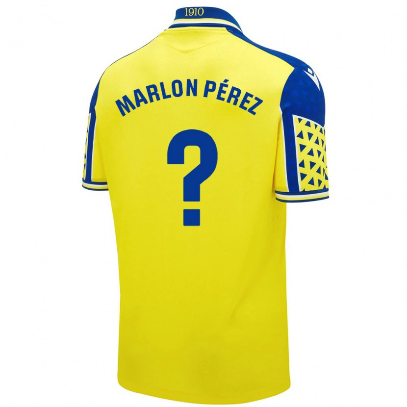 Danxen Børn Marlon Pérez #0 Gul Blå Hjemmebane Spillertrøjer 2024/25 Trøje T-Shirt