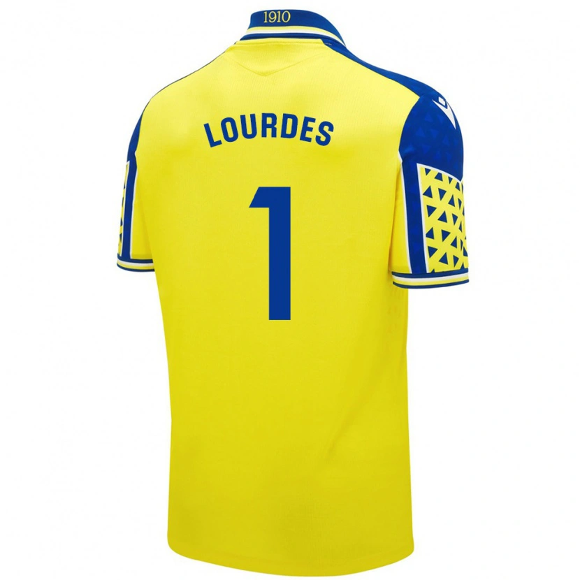 Danxen Børn Lourdes #1 Gul Blå Hjemmebane Spillertrøjer 2024/25 Trøje T-Shirt