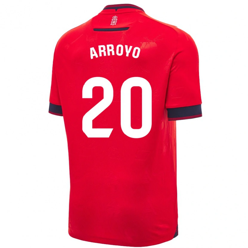 Danxen Børn Roberto Arroyo #20 Rød Hvid Hjemmebane Spillertrøjer 2024/25 Trøje T-Shirt