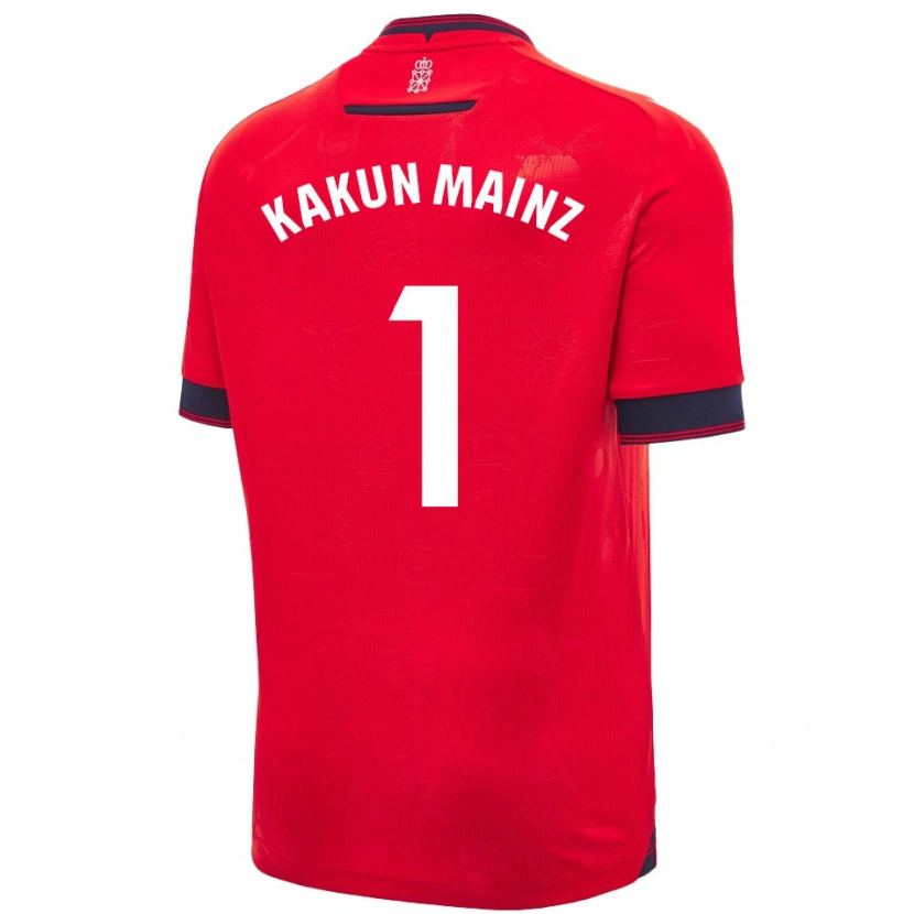 Danxen Børn Kakun Mainz #1 Rød Hvid Hjemmebane Spillertrøjer 2024/25 Trøje T-Shirt