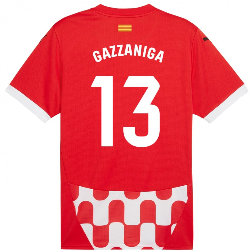Danxen Børn Paulo Gazzaniga #13 Rød Hvid Hjemmebane Spillertrøjer 2024/25 Trøje T-Shirt