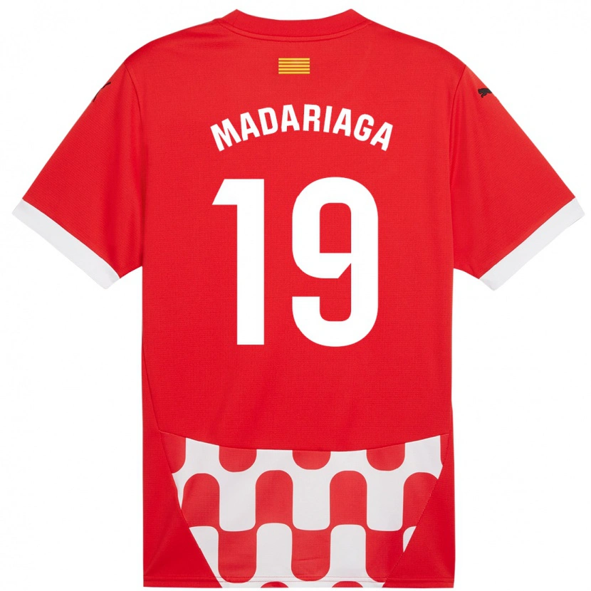 Danxen Børn Génesis Madariaga #19 Rød Hvid Hjemmebane Spillertrøjer 2024/25 Trøje T-Shirt