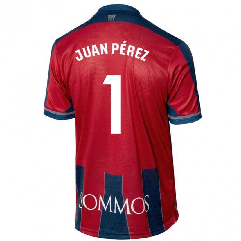 Danxen Børn Juan Pérez #1 Rød Blå Hjemmebane Spillertrøjer 2024/25 Trøje T-Shirt