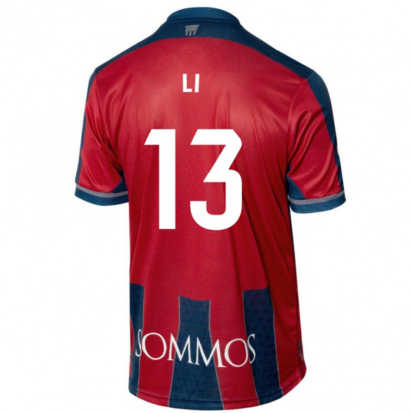Danxen Børn Changyi Li #13 Rød Blå Hjemmebane Spillertrøjer 2024/25 Trøje T-Shirt