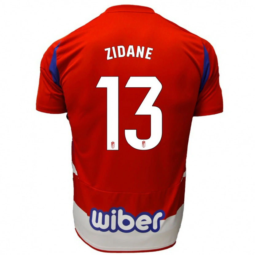 Danxen Børn Luca Zidane #13 Rød Hvid Blå Hjemmebane Spillertrøjer 2024/25 Trøje T-Shirt