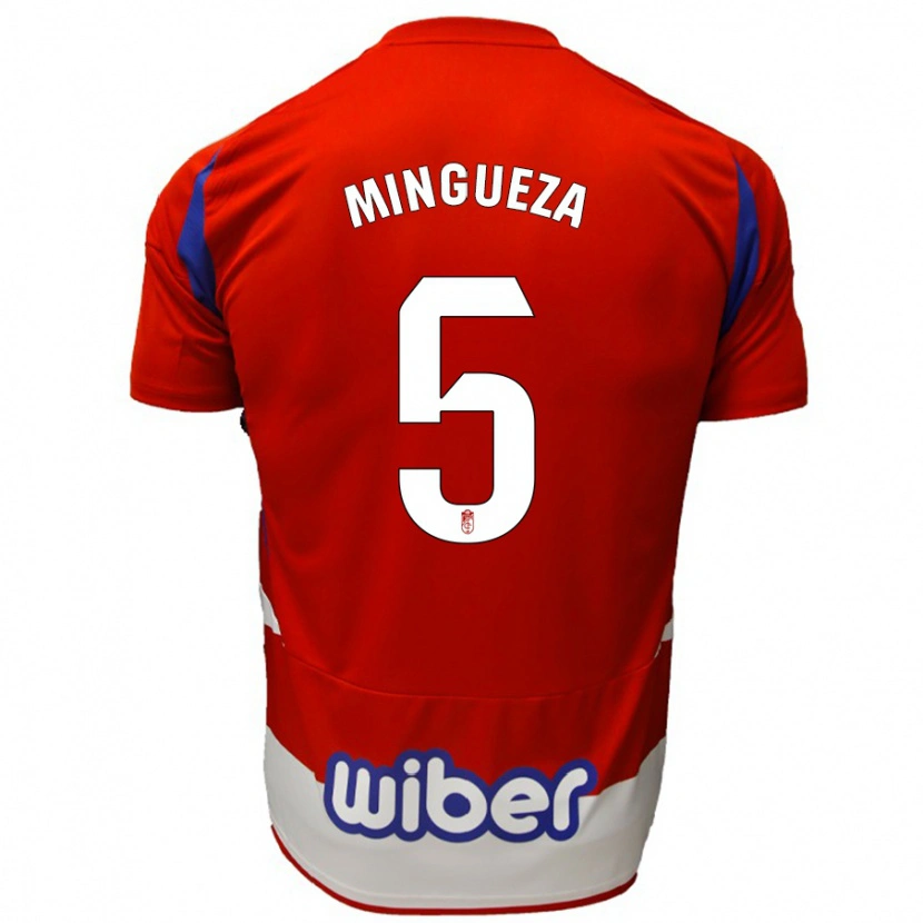 Danxen Børn Ariadna Mingueza #5 Rød Hvid Blå Hjemmebane Spillertrøjer 2024/25 Trøje T-Shirt
