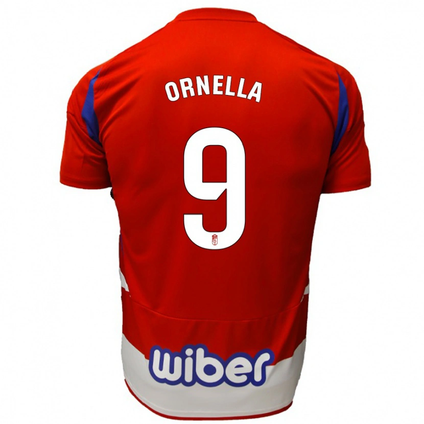 Danxen Børn Ornella #9 Rød Hvid Blå Hjemmebane Spillertrøjer 2024/25 Trøje T-Shirt