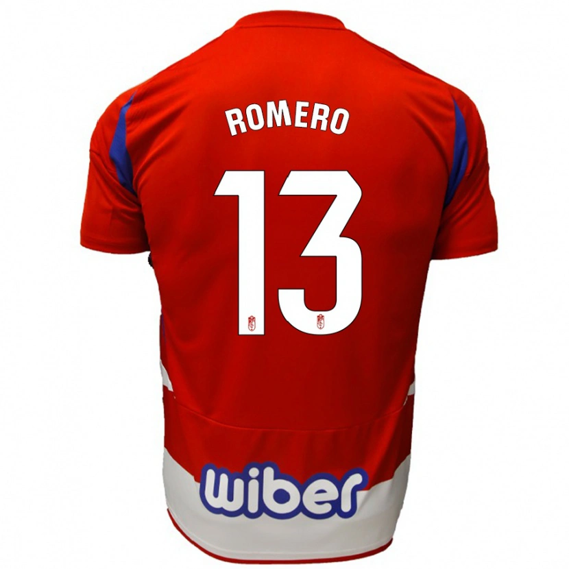 Danxen Børn Andrea Romero #13 Rød Hvid Blå Hjemmebane Spillertrøjer 2024/25 Trøje T-Shirt