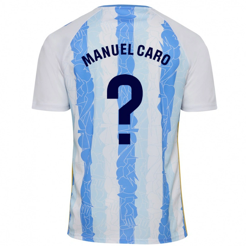 Danxen Børn José Manuel Caro #0 Hvid Blå Hjemmebane Spillertrøjer 2024/25 Trøje T-Shirt