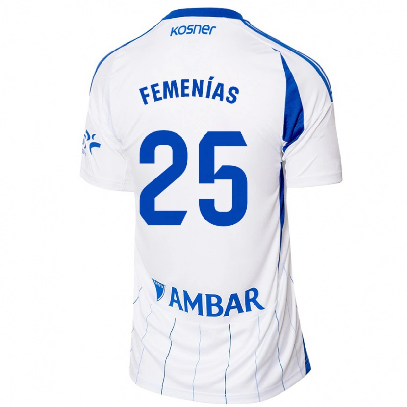 Danxen Børn Joan Femenías #25 Rød Hvid Hjemmebane Spillertrøjer 2024/25 Trøje T-Shirt