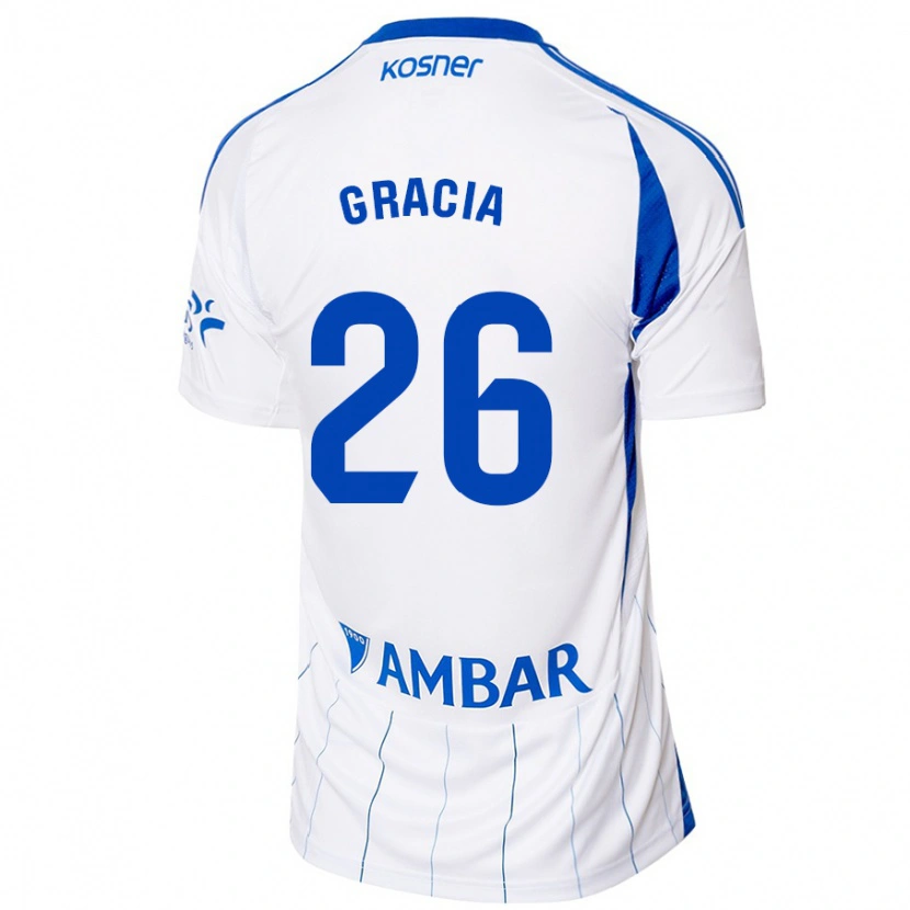 Danxen Børn Gori Gracia #26 Rød Hvid Hjemmebane Spillertrøjer 2024/25 Trøje T-Shirt