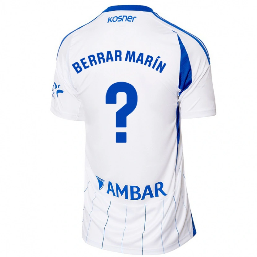 Danxen Børn Sergio Berrar Marín #0 Rød Hvid Hjemmebane Spillertrøjer 2024/25 Trøje T-Shirt