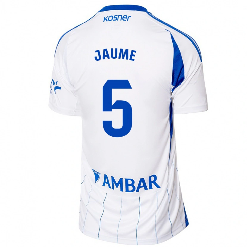 Danxen Børn Jaume Grau #5 Rød Hvid Hjemmebane Spillertrøjer 2024/25 Trøje T-Shirt