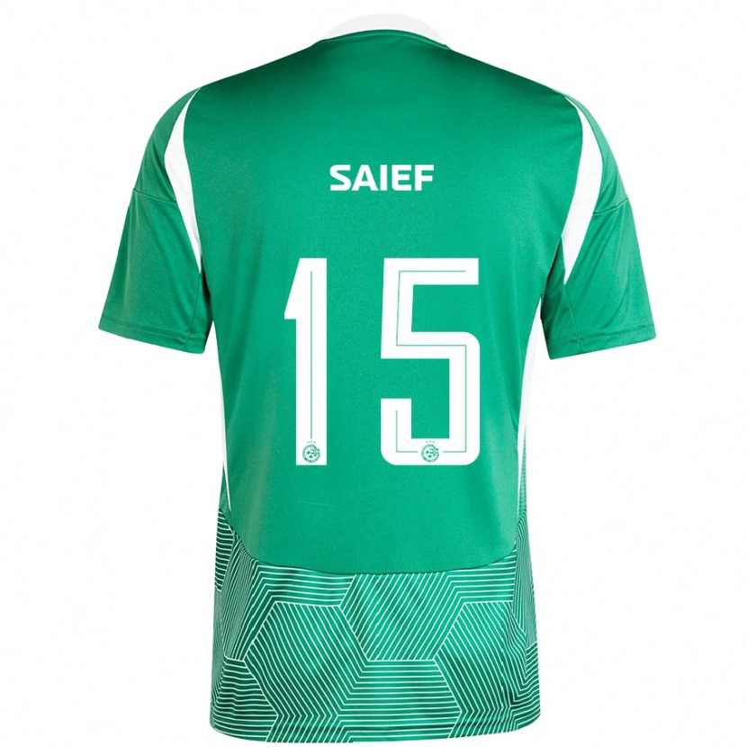Danxen Børn Kenny Saief #15 Grøn Hvid Hjemmebane Spillertrøjer 2024/25 Trøje T-Shirt