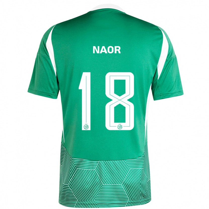 Danxen Børn Goni Naor #18 Grøn Hvid Hjemmebane Spillertrøjer 2024/25 Trøje T-Shirt