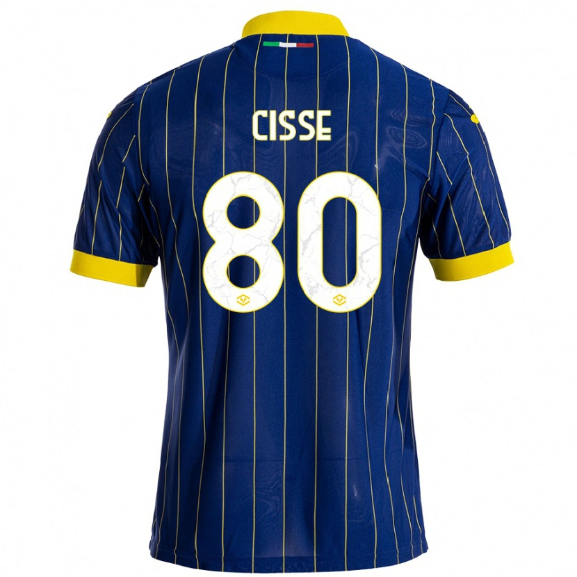 Danxen Børn Alphadjo Cissè #80 Blå Gul Hjemmebane Spillertrøjer 2024/25 Trøje T-Shirt