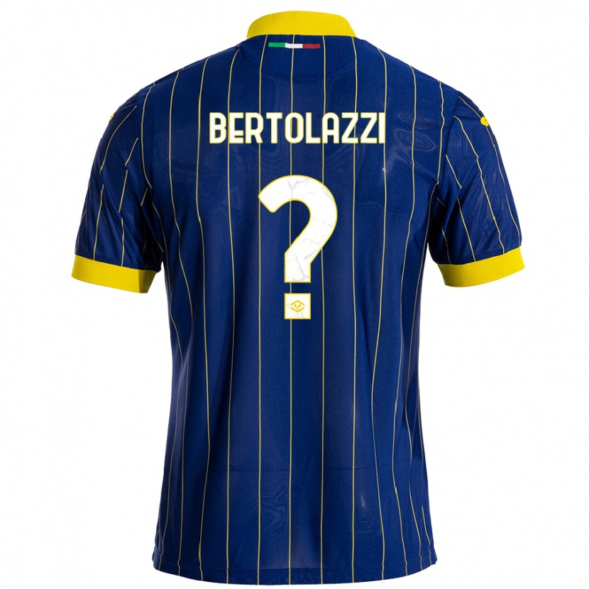 Danxen Børn Giovanni Bertolazzi #0 Blå Gul Hjemmebane Spillertrøjer 2024/25 Trøje T-Shirt