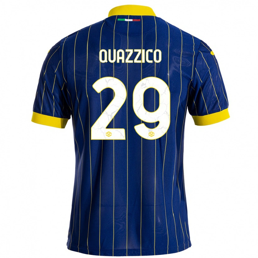 Danxen Børn Francesca Quazzico #29 Blå Gul Hjemmebane Spillertrøjer 2024/25 Trøje T-Shirt
