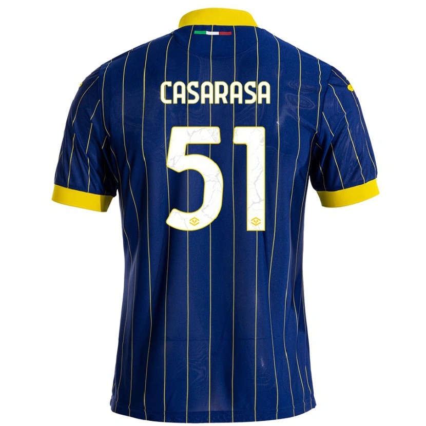 Danxen Børn Asia Casarasa #51 Blå Gul Hjemmebane Spillertrøjer 2024/25 Trøje T-Shirt