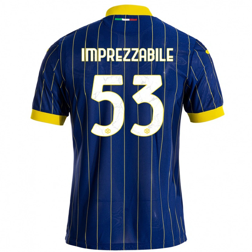 Danxen Børn Francesca Imprezzabile #53 Blå Gul Hjemmebane Spillertrøjer 2024/25 Trøje T-Shirt