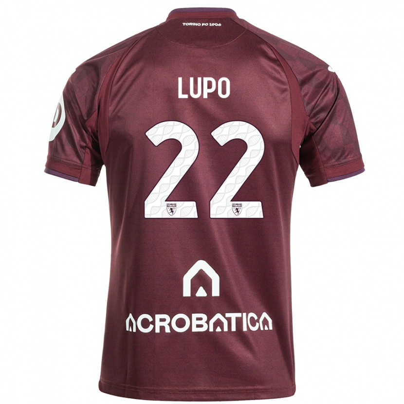 Danxen Børn Enrica Lupo #22 Rødbrun Hvid Hjemmebane Spillertrøjer 2024/25 Trøje T-Shirt