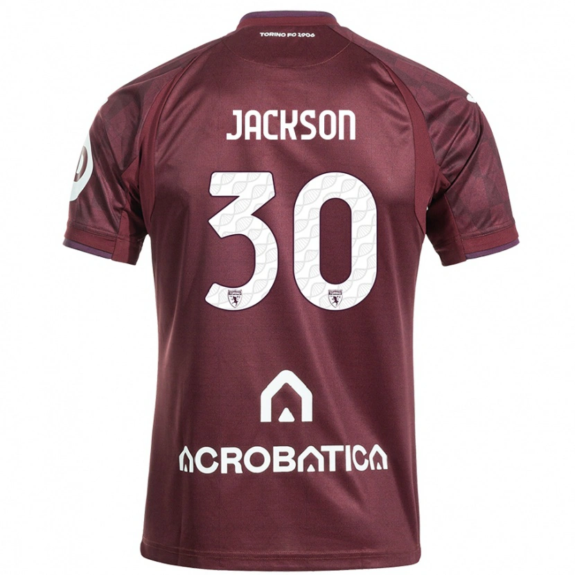 Danxen Børn Michael Jackson #30 Rødbrun Hvid Hjemmebane Spillertrøjer 2024/25 Trøje T-Shirt