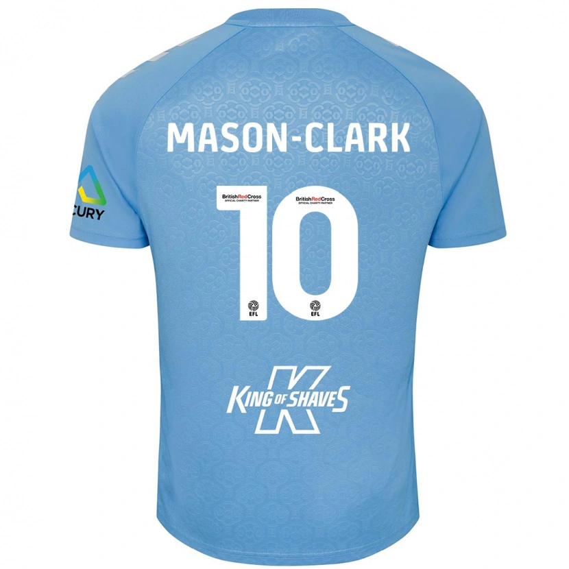 Danxen Børn Ephron Mason-Clark #10 Blå Hvid Hjemmebane Spillertrøjer 2024/25 Trøje T-Shirt