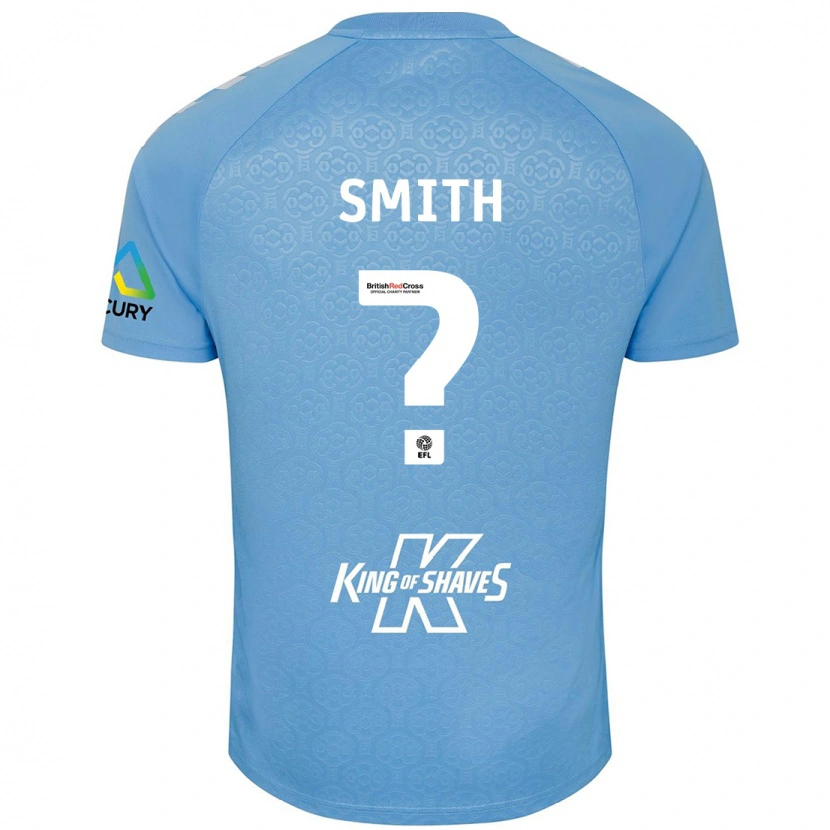 Danxen Børn Jayden Smith #0 Blå Hvid Hjemmebane Spillertrøjer 2024/25 Trøje T-Shirt