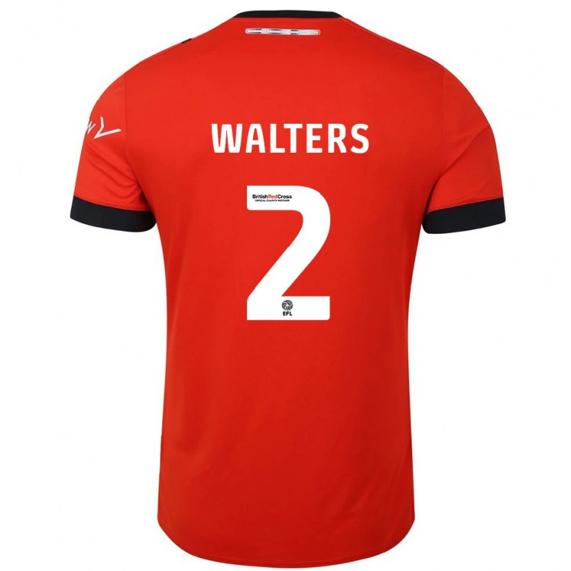 Danxen Børn Reuell Walters #2 Orange Sort Hjemmebane Spillertrøjer 2024/25 Trøje T-Shirt