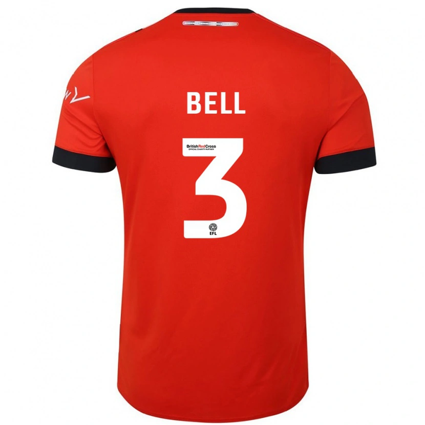 Danxen Børn Amari'i Bell #3 Orange Sort Hjemmebane Spillertrøjer 2024/25 Trøje T-Shirt