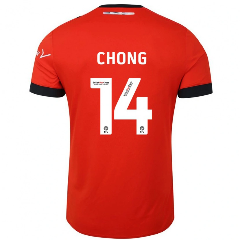 Danxen Børn Tahith Chong #14 Orange Sort Hjemmebane Spillertrøjer 2024/25 Trøje T-Shirt