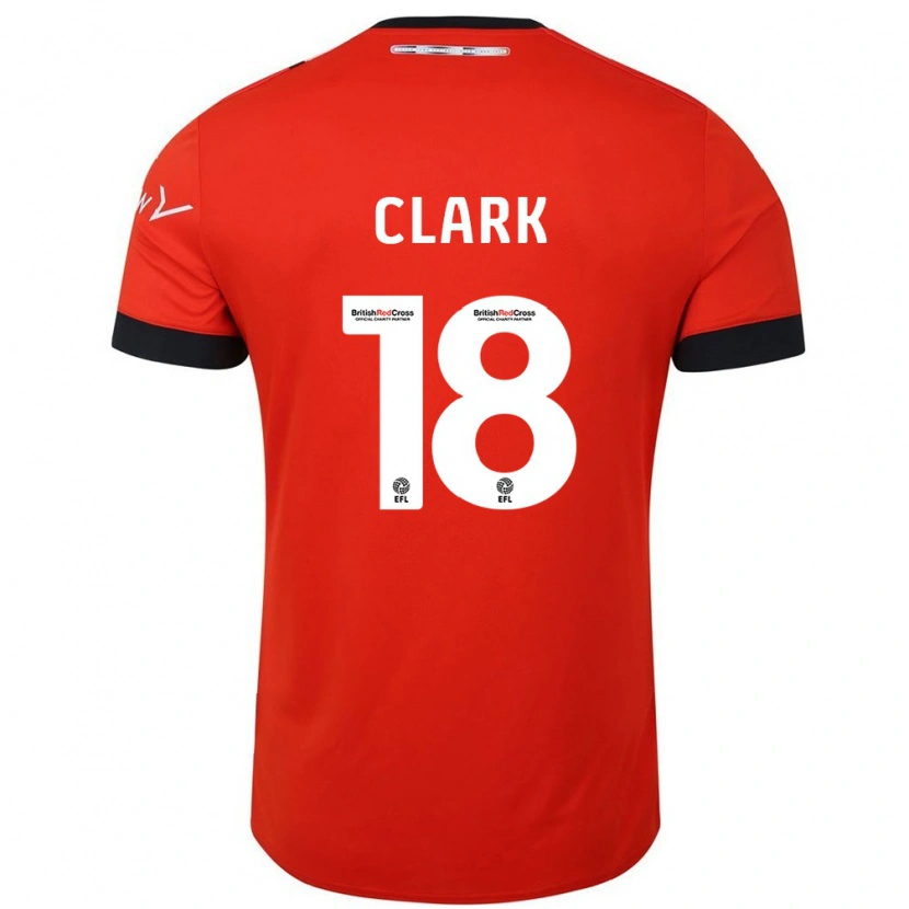 Danxen Børn Jordan Clark #18 Orange Sort Hjemmebane Spillertrøjer 2024/25 Trøje T-Shirt