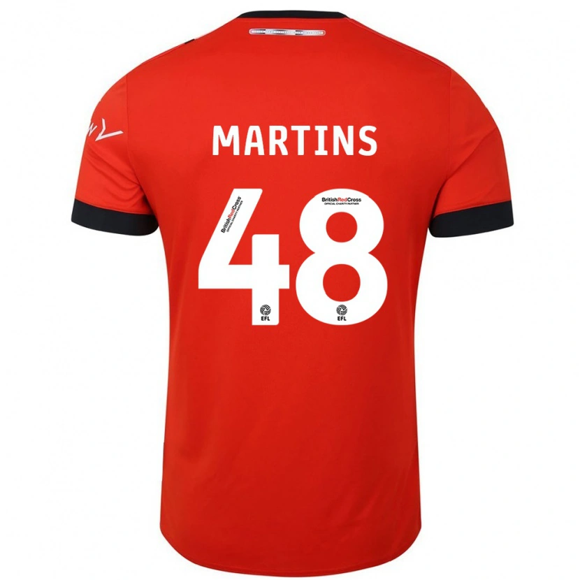 Danxen Børn Dominic Dos Santos Martins #48 Orange Sort Hjemmebane Spillertrøjer 2024/25 Trøje T-Shirt