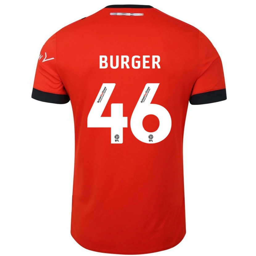Danxen Børn Jake Burger #46 Orange Sort Hjemmebane Spillertrøjer 2024/25 Trøje T-Shirt