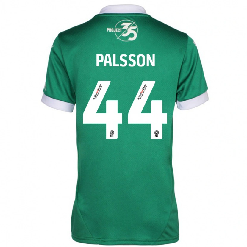 Danxen Børn Victor Pálsson #44 Grøn Hvid Hjemmebane Spillertrøjer 2024/25 Trøje T-Shirt