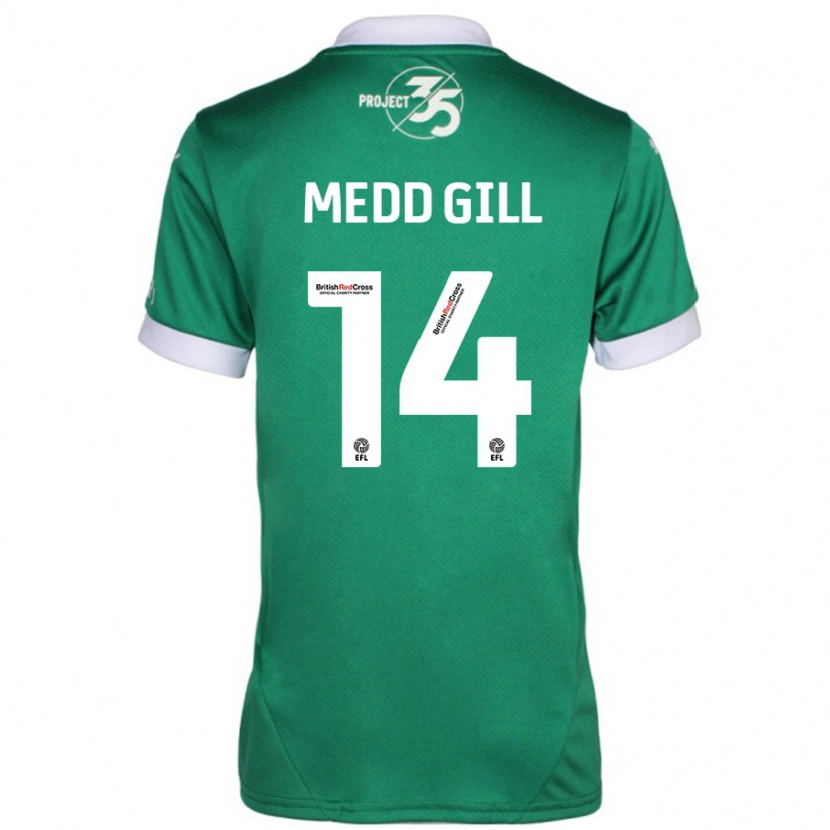 Danxen Børn Tamsin Medd-Gill #14 Grøn Hvid Hjemmebane Spillertrøjer 2024/25 Trøje T-Shirt