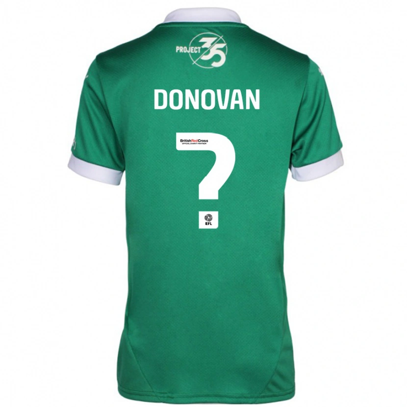 Danxen Børn Henry Donovan #0 Grøn Hvid Hjemmebane Spillertrøjer 2024/25 Trøje T-Shirt